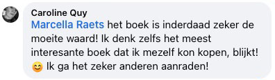 Reactie van een lezeres
